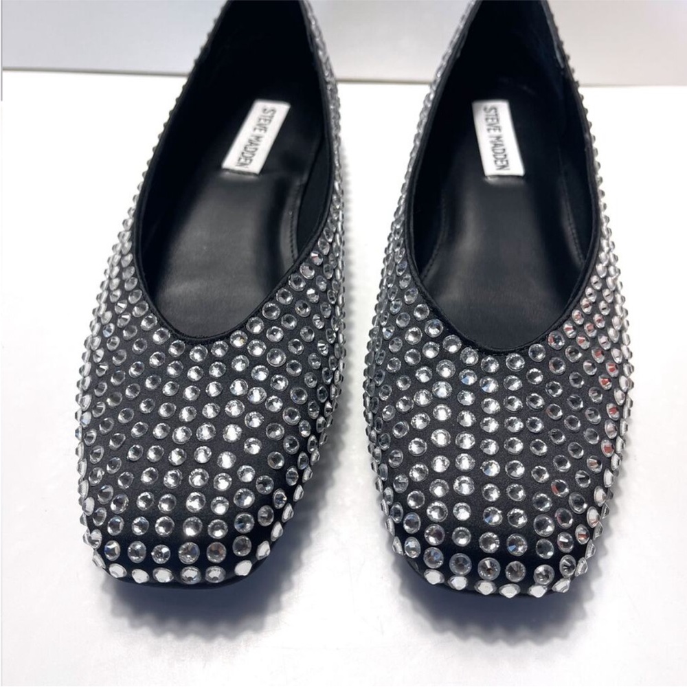 STEVE MADDEN Delphine Rhinestone Square
Toe Ballet Flat - Picture 3 of 11